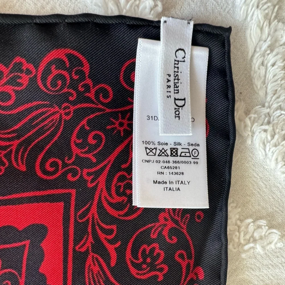 Dior Red Scarf